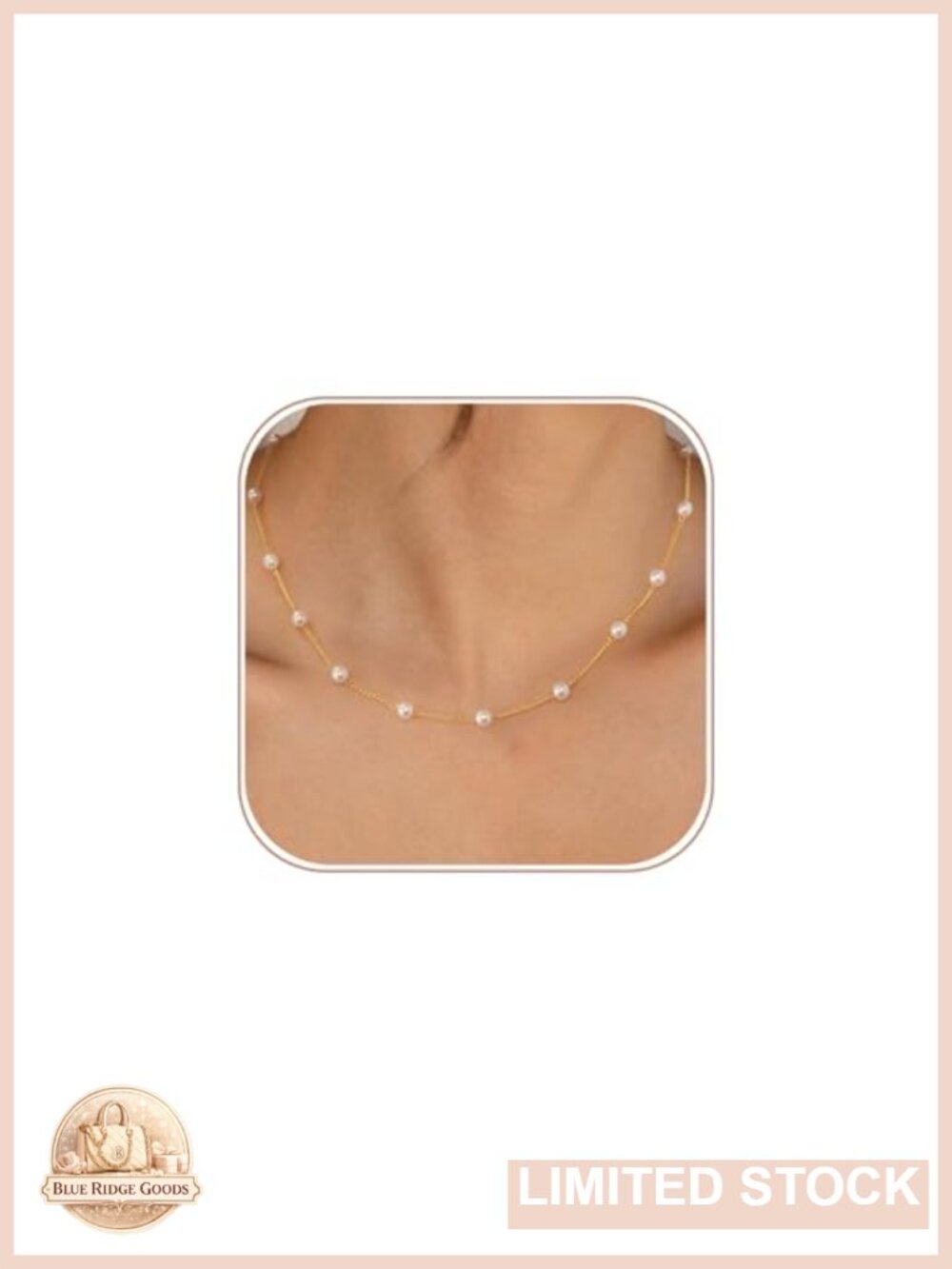 14K Gold Plated Pearl Choker Necklace 4mm Wedding Jewelry
